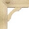 Ekena Millwork Olympic Block Rough Sawn Bracket w/ Offset Brace, Douglas Fir, 6"W x 16"D x 16"H BKT0604X16X16OLY05RDF - alternate 4